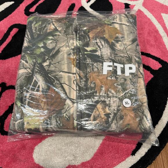FTP Tree Camo Zip Up Hoodie - Size XL - Brand New in Bag - Picture 1 of 6